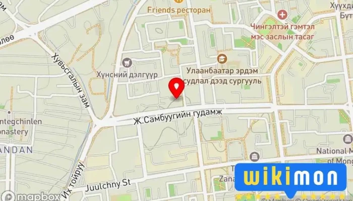 гэсэн газрын зураг Гадаад хэл боловсролын академи Gadaad hel bolovsroliin academy Сургууль дээр Улаанбаатар