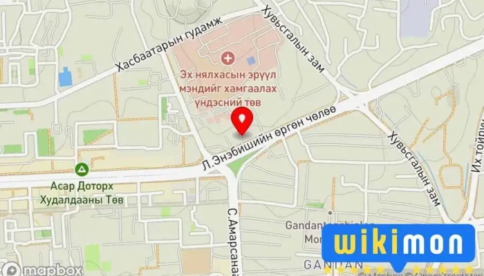 гэсэн газрын зураг Гадаад хэл боловсролын цогц академи Сургууль дээр Улаанбаатар