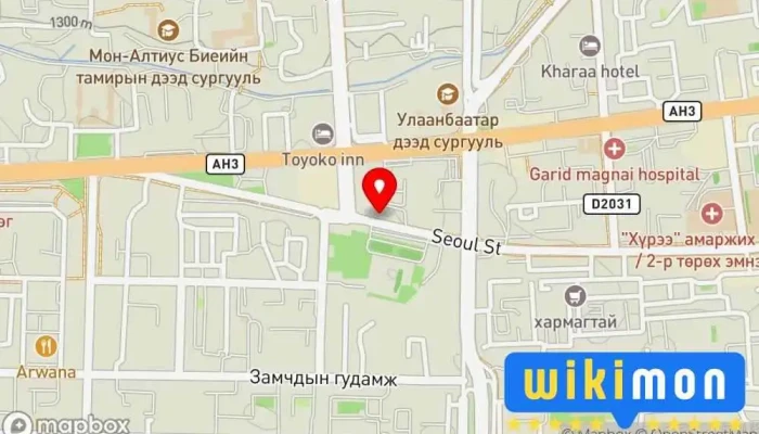 гэсэн газрын зураг GDA OFFICE Хүнс Ханган Нийлүүлэгч дээр Улаанбаатар