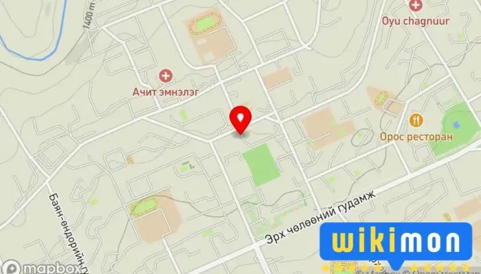 гэсэн газрын зураг Гэр бүлийн ордон Хуримын ордон дээр Эрдэнэт