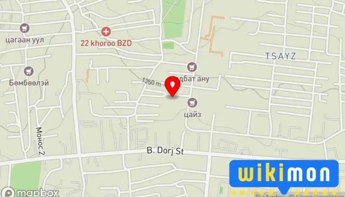 гэсэн газрын зураг Гэрийн эсгийний үйлдвэр Үйлдвэрлэгч дээр Улаанбаатар