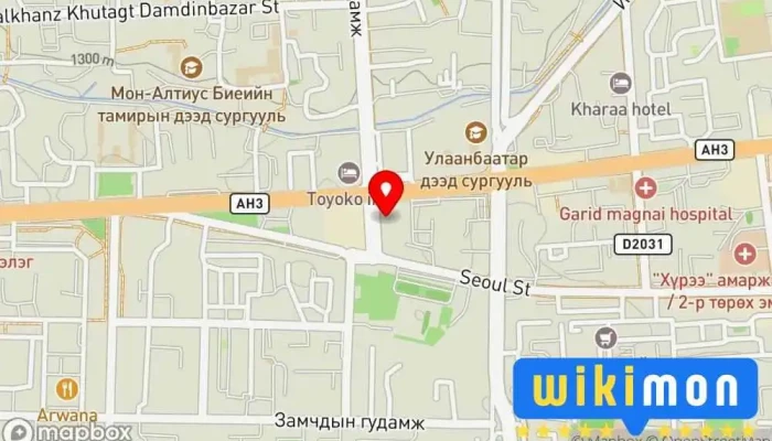гэсэн газрын зураг Герман хэлний сургалтын төв Герман хэлний сургууль дээр Улаанбаатар