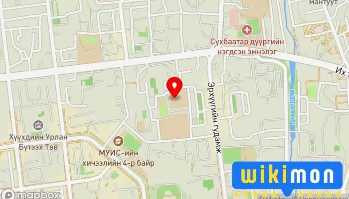гэсэн газрын зураг Гёте Сургууль дээр Улаанбаатар