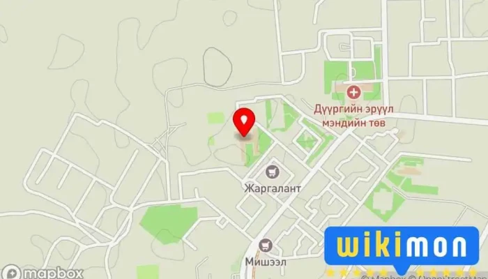 гэсэн газрын зураг Гүн галуутай цогцолбор сургууль Сургууль дээр Багануур