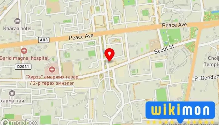гэсэн газрын зураг Gusto Итали хоолны ресторан дээр Улаанбаатар