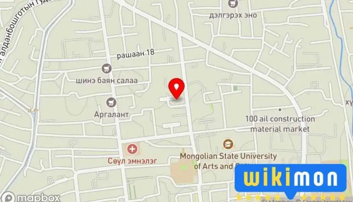 гэсэн газрын зураг Hangai hothon Нийтийн орон сууц дээр Улаанбаатар