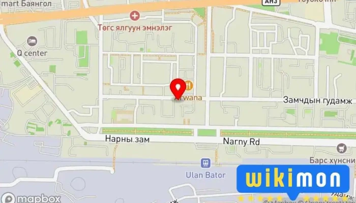 гэсэн газрын зураг HYTORC Mongolian Branch Company Сургуулийн тойргийн алба дээр Улаанбаатар