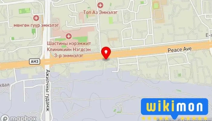 гэсэн газрын зураг Их Хүнрү Дэлгүүр дээр Улаанбаатар