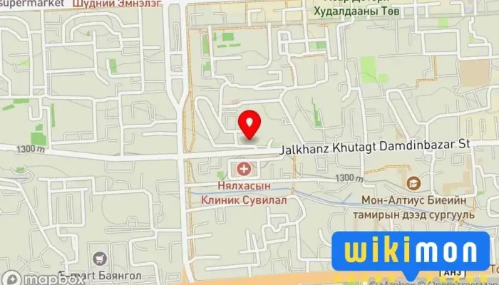 гэсэн газрын зураг Их нурууд угаалга Хувцас угаалгын үйлчилгээ дээр Улаанбаатар