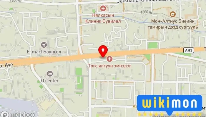 гэсэн газрын зураг Ирээдүй эмнэлэг Эмнэлэг, Жирэмсний Хяналтын Төв дээр Улаанбаатар
