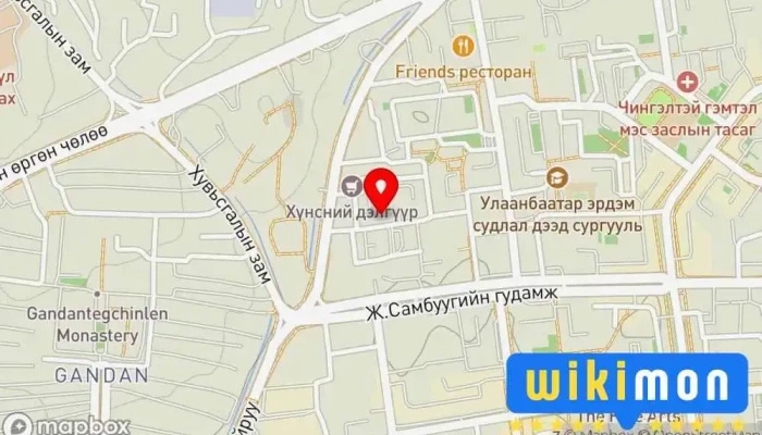 гэсэн газрын зураг Ирээдүйгийн гэр  дээр Улаанбаатар