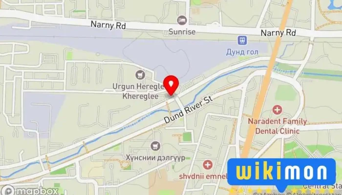 гэсэн газрын зураг Юнистийл төв Бизнесийн Төв дээр Улаанбаатар