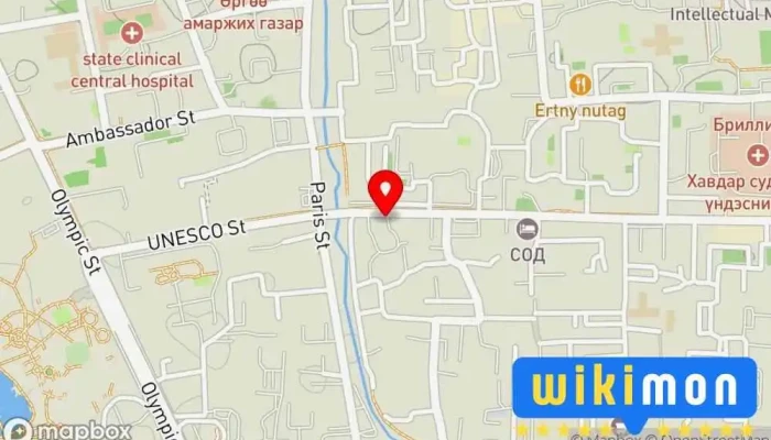 гэсэн газрын зураг Юү Би товер Компаний Оффис дээр Улаанбаатар