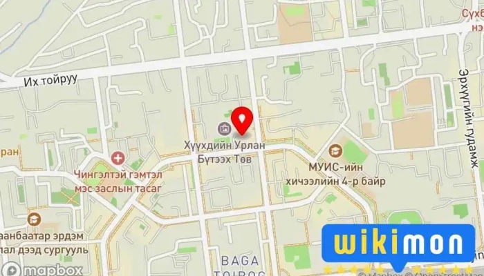 гэсэн газрын зураг Jade Garden Хятад хоолны ресторан дээр Улаанбаатар