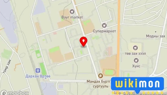 гэсэн газрын зураг Jajangmyeon House Түргэн хоолны ресторан дээр Дархан