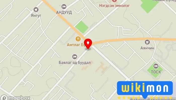 гэсэн газрын зураг Jangar cafe, restaurant, Столовая Ресторан дээр Улаангом