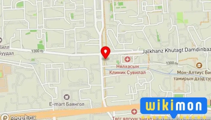 гэсэн газрын зураг Jargalant Супермаркет, Кароаке баар дээр Улаанбаатар