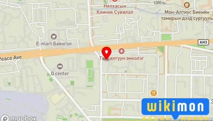 гэсэн газрын зураг Карьер Хөгжлийн Төв Боловсролын төв дээр Улаанбаатар