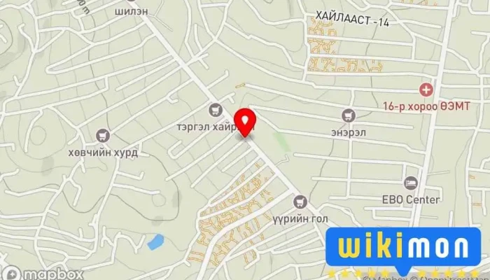гэсэн газрын зураг Хайлааст-Давхрын буудал Bus stop дээр Улаанбаатар