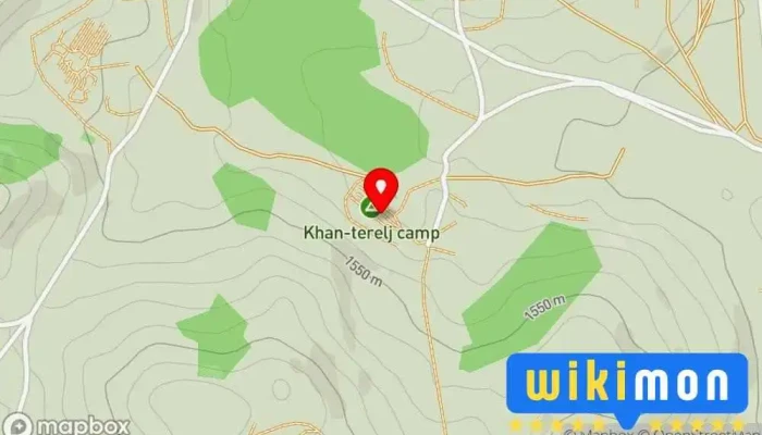 гэсэн газрын зураг Khan Terelj Camp Зуслан дээр Улаанбаатар