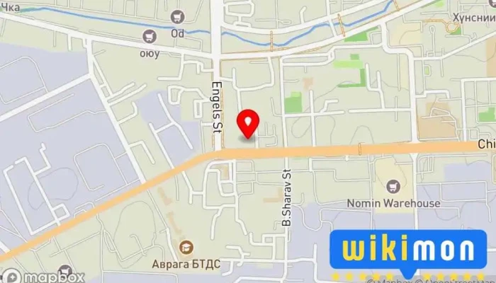 гэсэн газрын зураг Хан Туул хүүхдийн сэргээн засах төв Эмнэлэг дээр Улаанбаатар