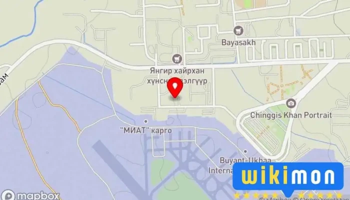 гэсэн газрын зураг Хан-Уул эрүүл мэндийн төв Нисэх салбар амбулатори Эмнэлэг дээр Улаанбаатар