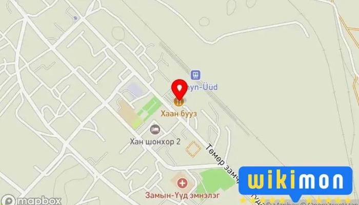 гэсэн газрын зураг Khan Zoog Ресторан дээр Station