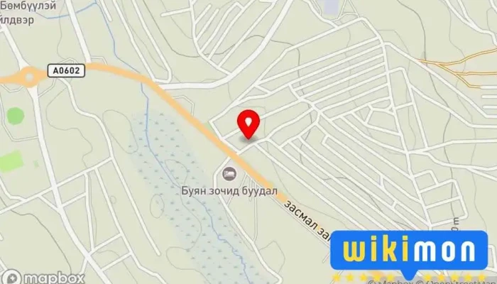 гэсэн газрын зураг Хангай авто засвар Автомашин засварын газар дээр Цэцэрлэг