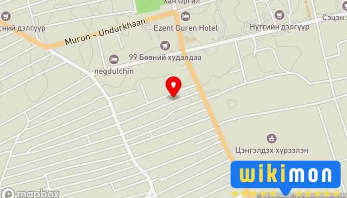 гэсэн газрын зураг Хэнтий аймгийн эрүүл мэндийн газар Эмнэлгийн тасаг дээр Чингис
