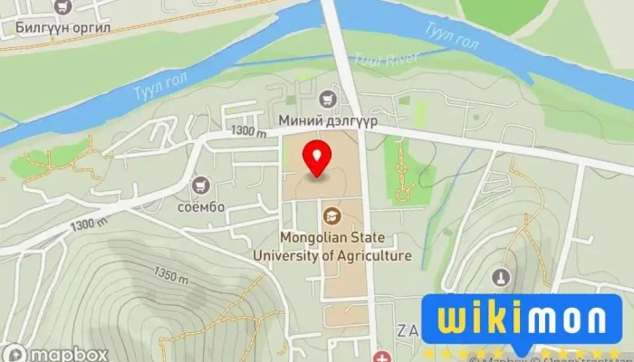 гэсэн газрын зураг Хөдөө аж ахуй их сургууль Их сургууль дээр Улаанбаатар