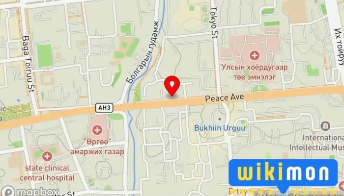 гэсэн газрын зураг Хөдөө аж ахуйн яам Автобусны компани дээр Улаанбаатар