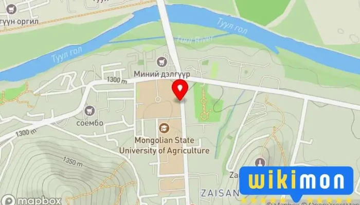 гэсэн газрын зураг Хөдөө аж ахуйн их сургууль Bus stop дээр Улаанбаатар