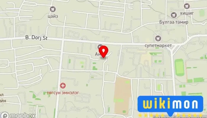 гэсэн газрын зураг Хос мөрдөс Оёдлын үйлдвэр Үйлдвэрлэгч дээр Улаанбаатар