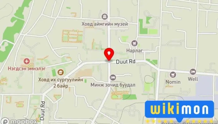 гэсэн газрын зураг Ховд аймгийн төв тэг цэг Газар Хэмжигч дээр Ховд
