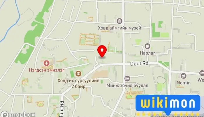 гэсэн газрын зураг Ховд аймгийн ЗДТГ Засгийн газрын байшин дээр Ховд