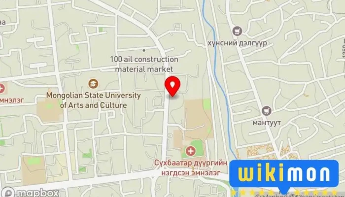 гэсэн газрын зураг Khulan Hotel Зочид буудал дээр Улаанбаатар