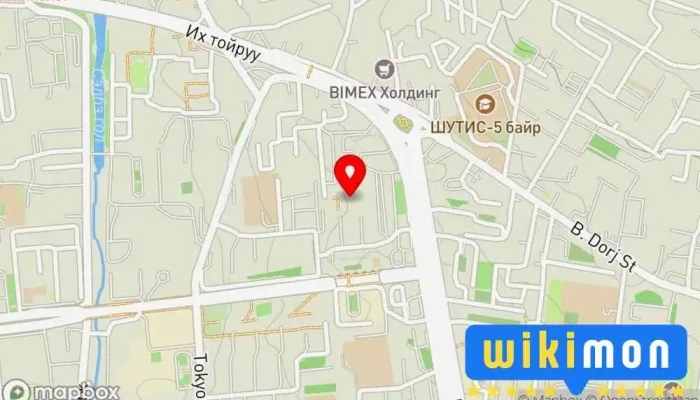 гэсэн газрын зураг Хүн төвт өрхийн эрүүл мэндийн төв Эмнэлэг дээр Улаанбаатар
