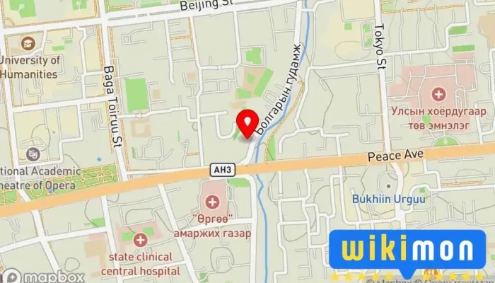 гэсэн газрын зураг Хуучин номын худалдаа Номын дэлгүүр дээр Улаанбаатар