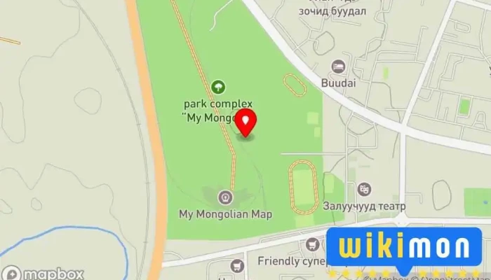 гэсэн газрын зураг Хүүхдийн төмөр зам Жуулчдын үзвэрийн газар дээр Дархан