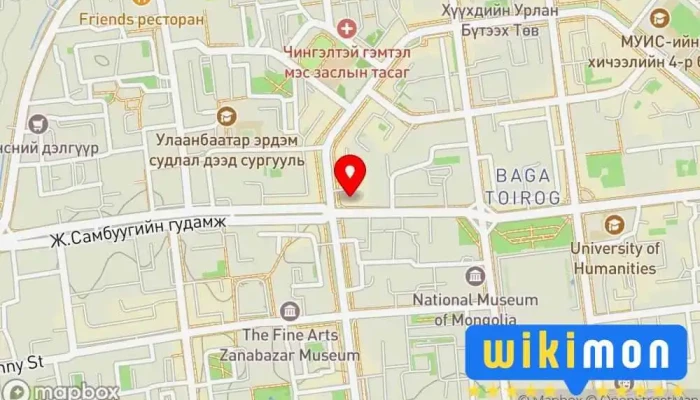 гэсэн газрын зураг Хууль зүйн туслалцааны төв Төрийн Алба дээр Улаанбаатар