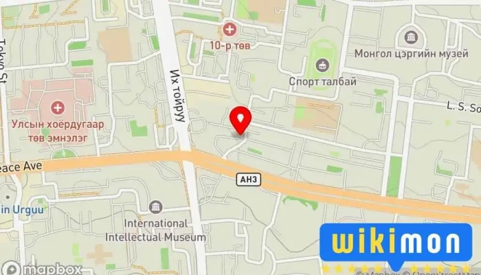 гэсэн газрын зураг Консулын Дэнж Түүхэн Дурсгалт Газар дээр Улаанбаатар