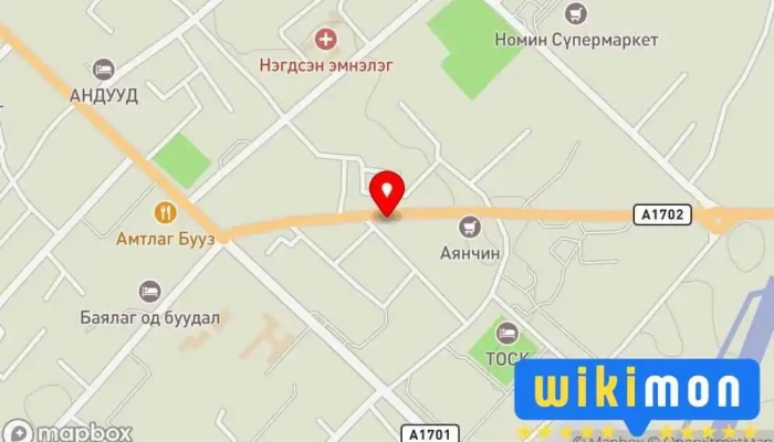 гэсэн газрын зураг Манго буудал Зочид буудал дээр Улаангом