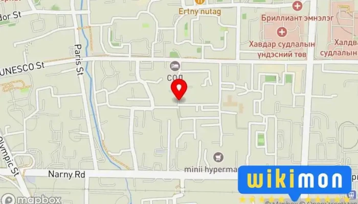 гэсэн газрын зураг Машины зогсоол  дээр Улаанбаатар