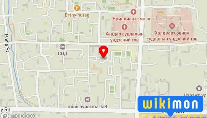гэсэн газрын зураг Машины зогсоол  дээр Улаанбаатар