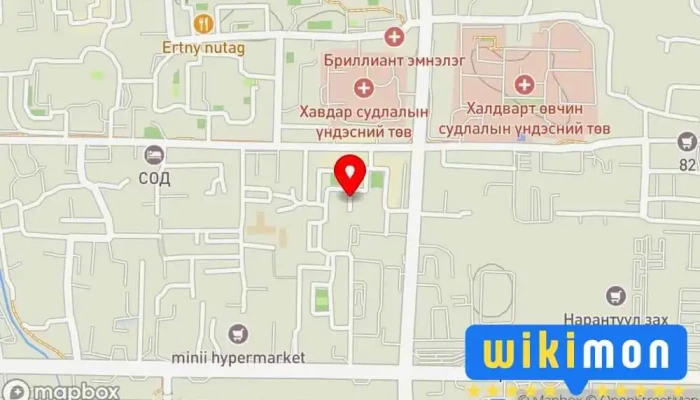 гэсэн газрын зураг Машины зогсоол  дээр Улаанбаатар