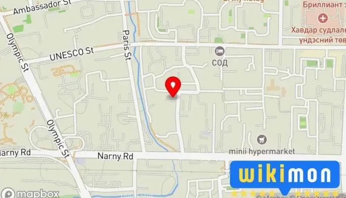 гэсэн газрын зураг Машины зогсоол  дээр Улаанбаатар