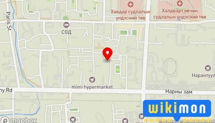 гэсэн газрын зураг Машины зогсоол  дээр Улаанбаатар