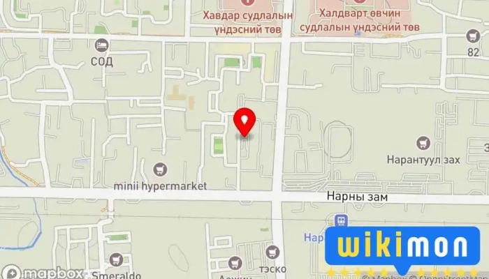 гэсэн газрын зураг Машины зогсоол  дээр Улаанбаатар