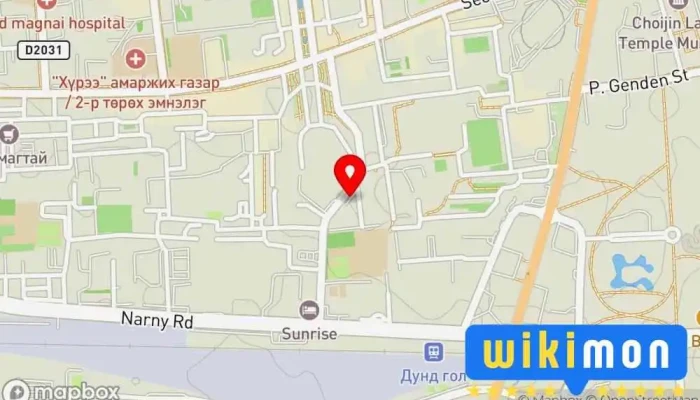 гэсэн газрын зураг Машины зогсоол  дээр Улаанбаатар