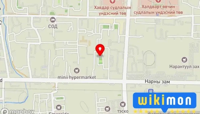 гэсэн газрын зураг Машины зогсоол  дээр Улаанбаатар
